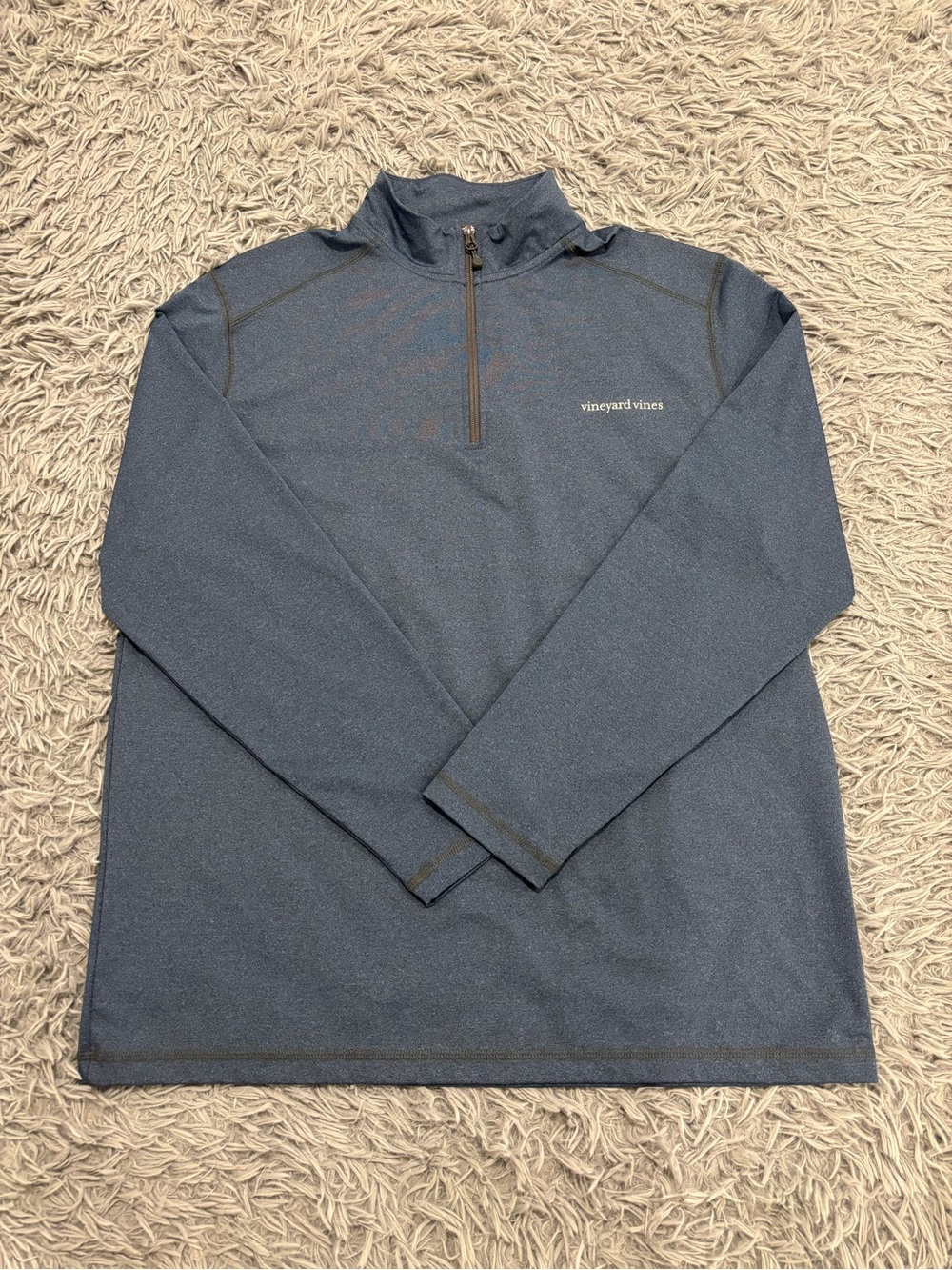 Vineyard Vines Performance 1/4 Zip Mens XL Blue Pullover Lightweight Jacket Golf
